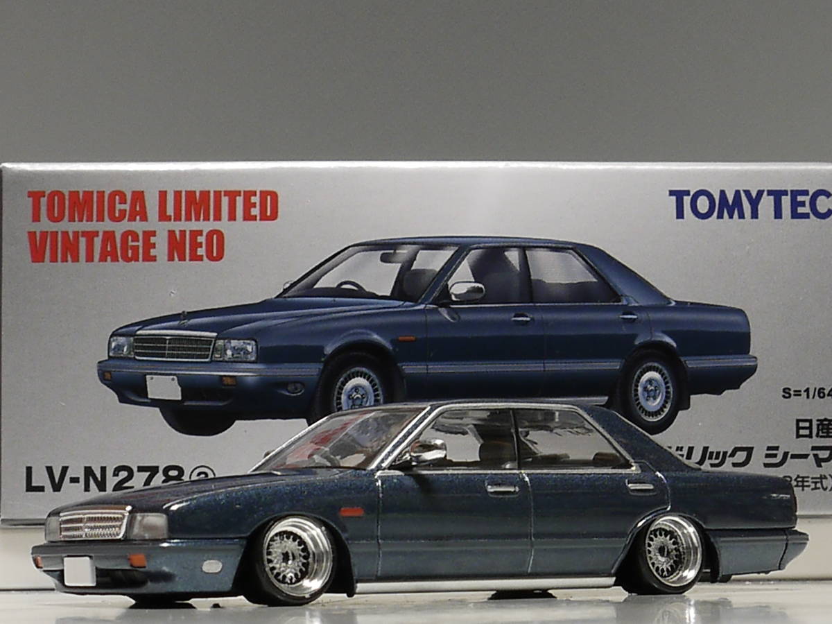 トミカリミテッド改 1/64 日産 Y31シーマ BBS アルミ 深リム ネオクラ 