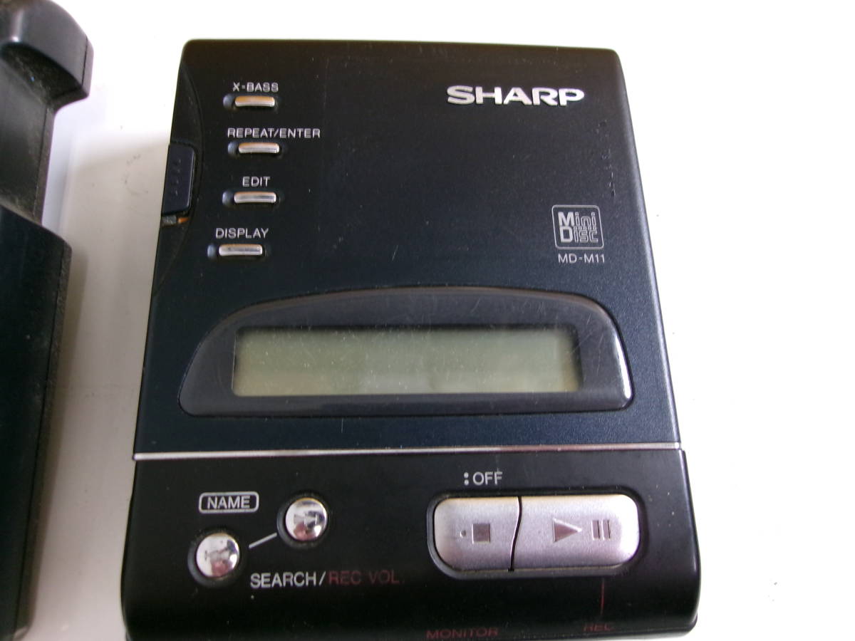 送料込★動作品★SHARP ポータブルMDレコーダー MD-M11 再生ok SHARP MD-M11-Sポータブルレコーダー 動作品 SHARP MDプレーヤー