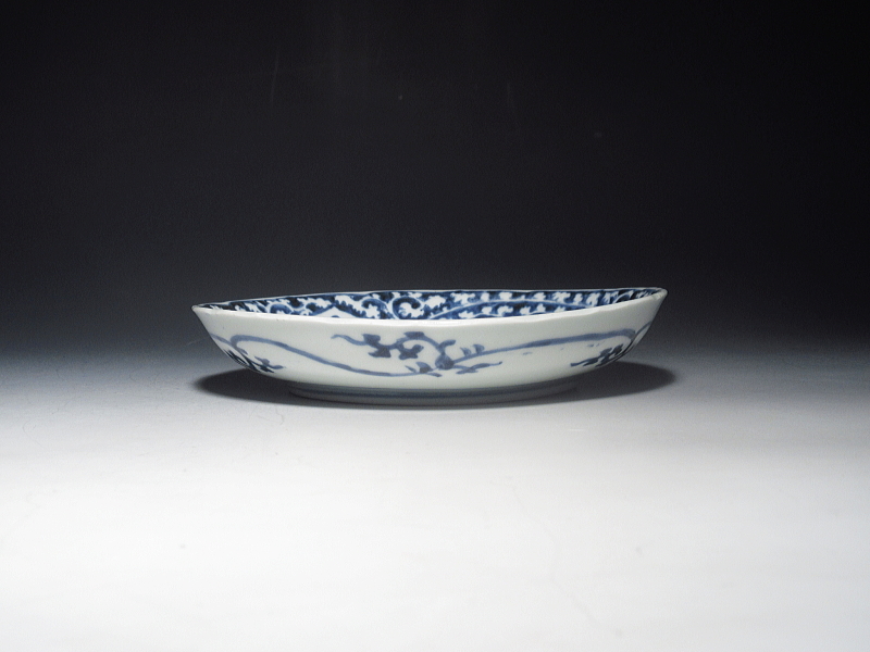 古伊万里染付蛸唐草文くらわんかなます皿5枚 [B26532] 小皿