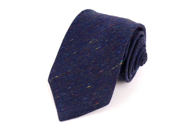 ジーリ ブランドネクタイ 無地 シルク ウール メンズ ネイビー GIGLI