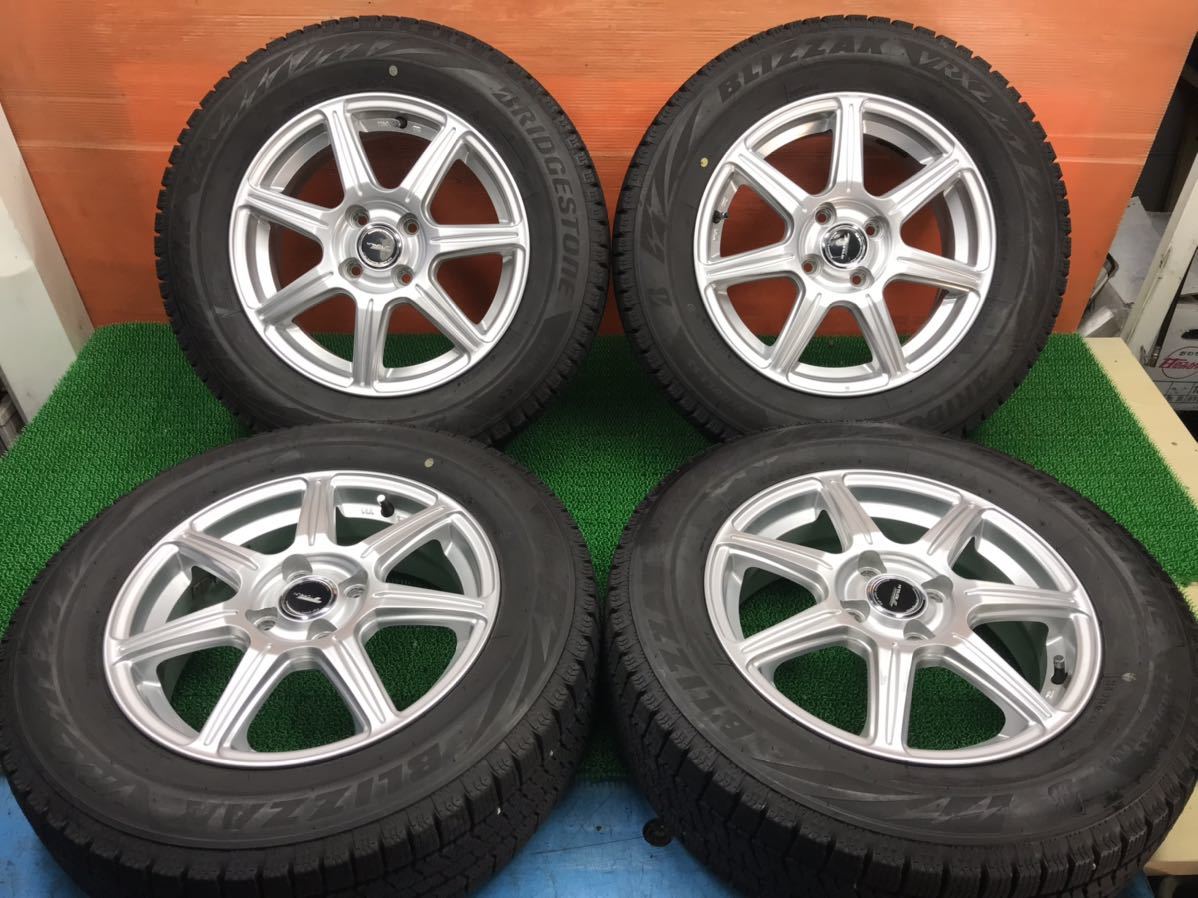 3Q-152)冬 195/65R15 BRIDGESTONE Blizzak VRX2 2021年 8-8.5分山 5.5J