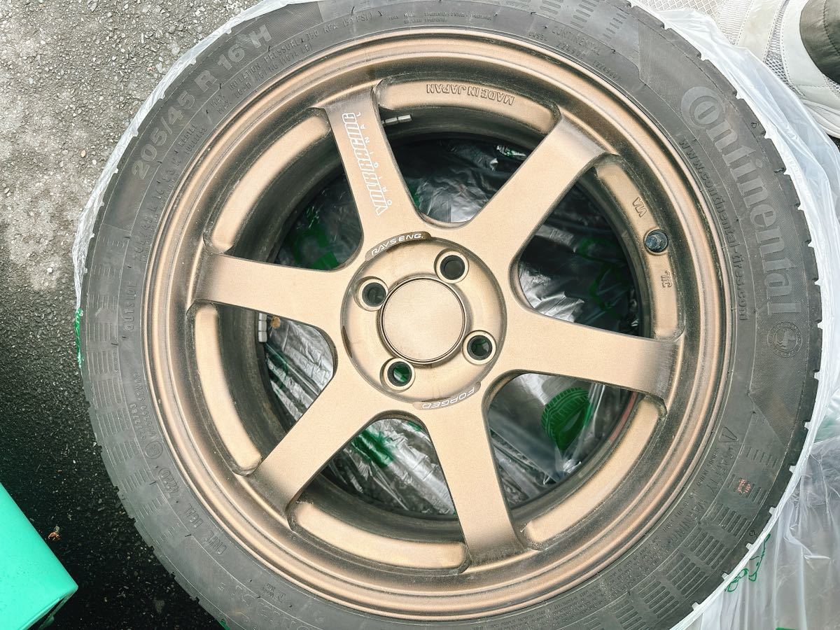 TE37 SONIC 6.5j38 7j35 16インチ 4H100 4穴 4本セット ブロンズ S660 