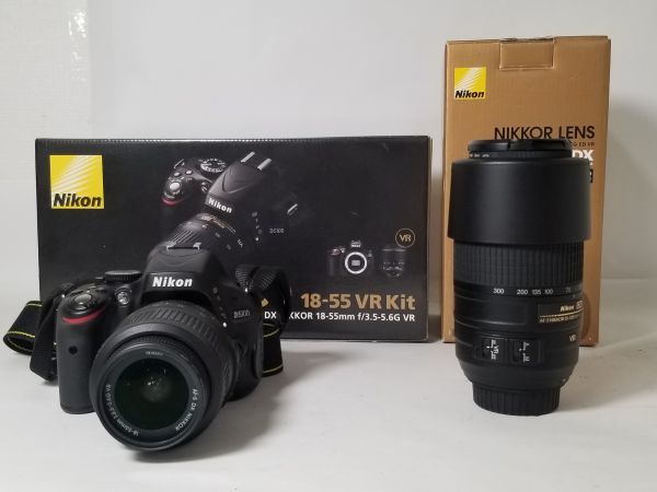 【未点検・未清掃】Nikon D5100 /AF-S NIKKOR 18-55mm F3.5-5.6G DX VR /AF-S NIKKOR 55-300mm F4.5-5.6G ED【カメラ、レンズセット】