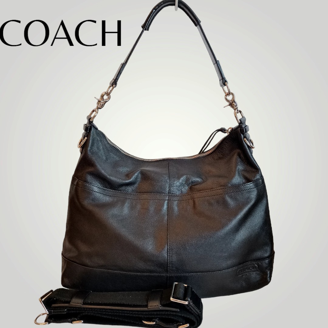 コーチ F54803 2way ブリーフケース シグネチャー ブラック レザー 現状品/インボイス登録店/KU】COACH コーチ シグネチャー 2WAY