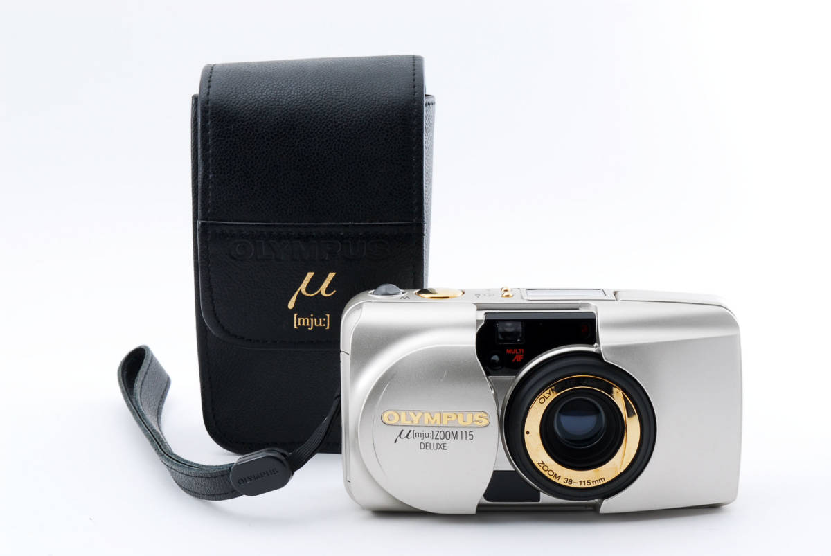 □ 美品 □ オリンパス OLYMPUS μ [mju:] ZOOM 115 DELUXE 《本革ケース・