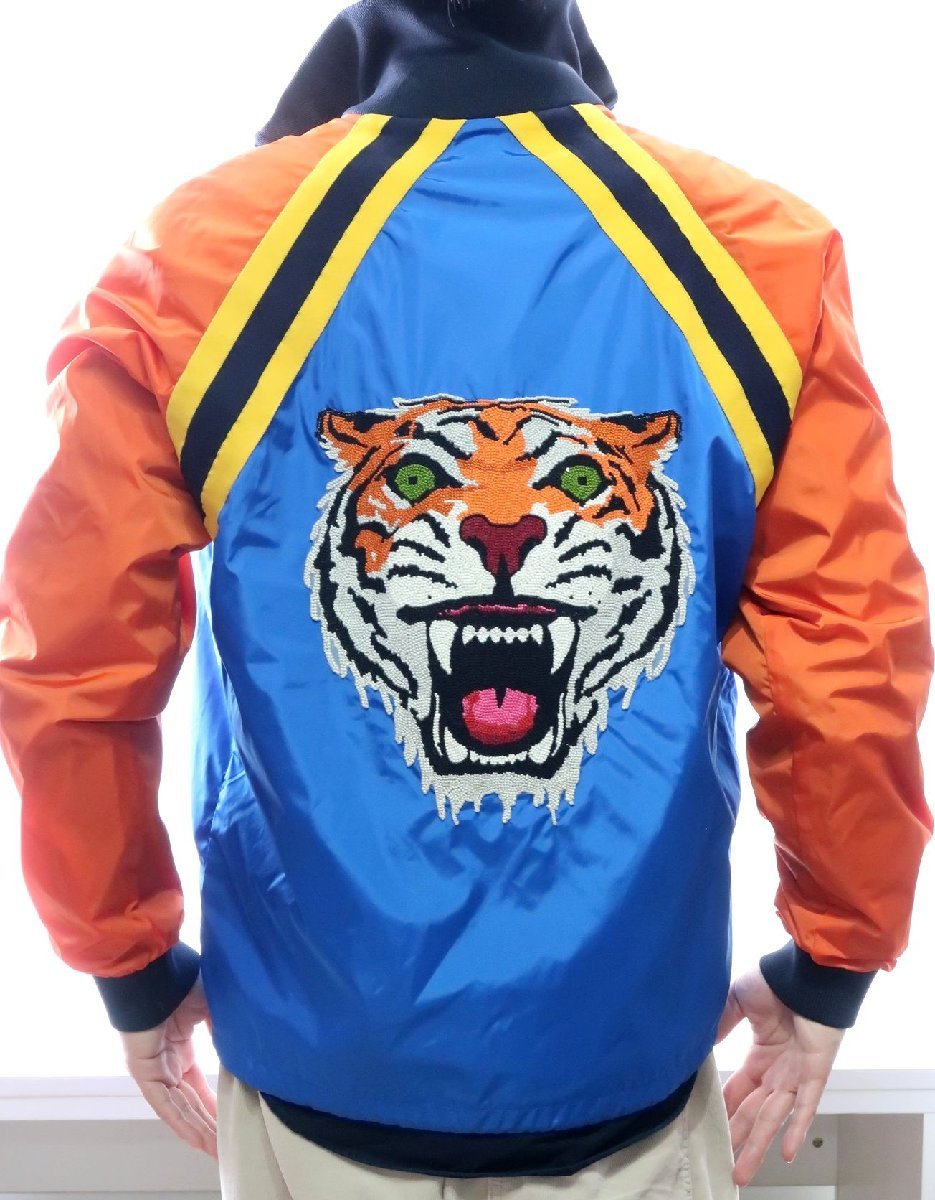 幻の逸品！2017年 美品 グッチ ナイロン タイガー ブルゾン ジャケット コート シェリーライン 46 虎 メンズ