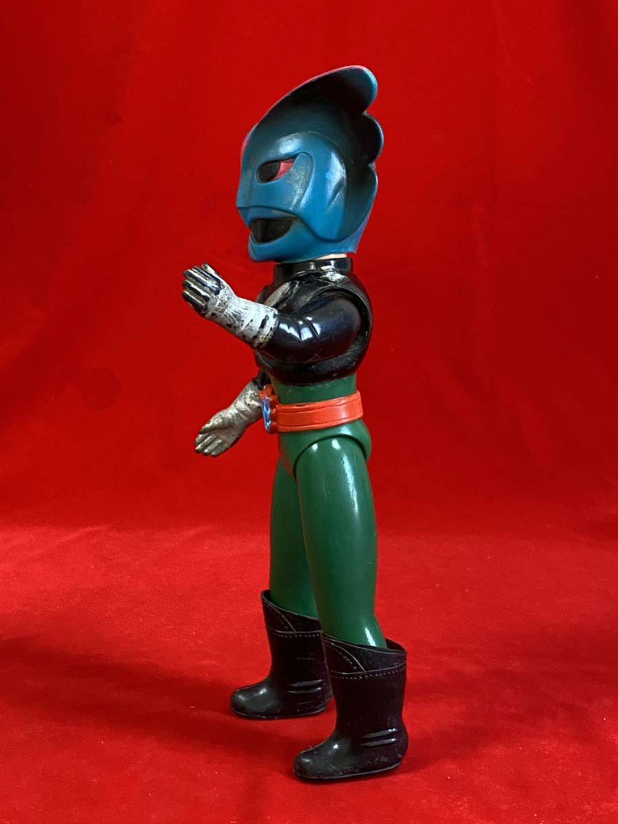 超人バロム1 面取れソフビ 旧バンダの1970年代の当時物！約27.5センチ 