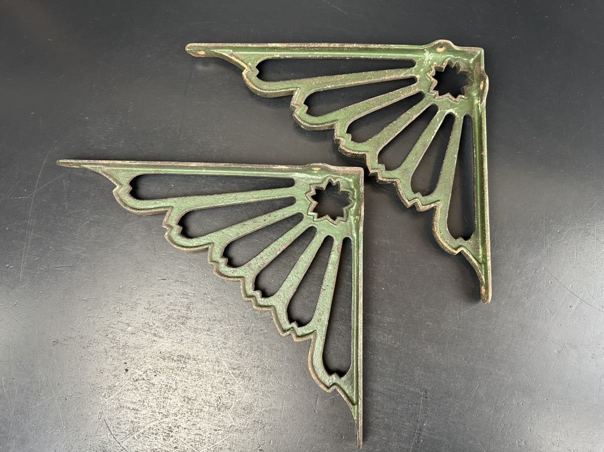 [HG900] レトロ L字金具 棚 壁付 金具 オシャレ インテリア 棚受け 古民具 鉄製 