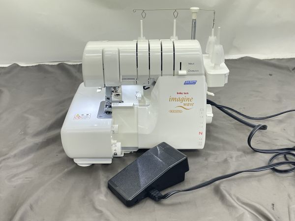 W049-N29-885 JUKI ジューキ baby lock imagine wave イマジンウェーブ BLE3ATW3 ロックミシン 手工芸 ハンドクラフト 裁縫 現状品②