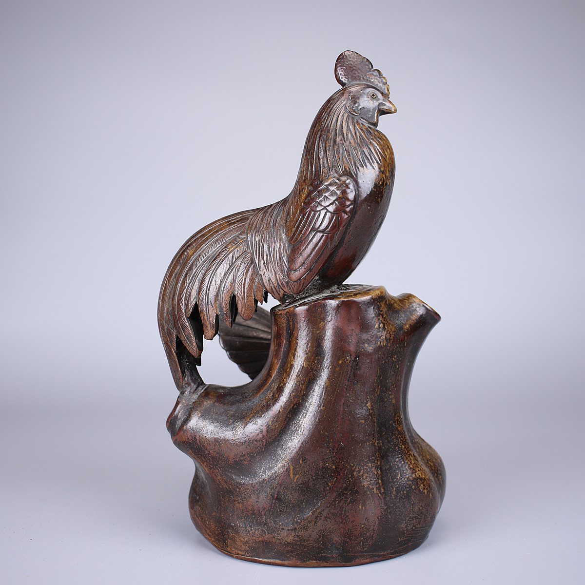 武用君彦 備前焼 干支置物「癸酉」 共箱共布栞 酉年 鶏 ニワトリ