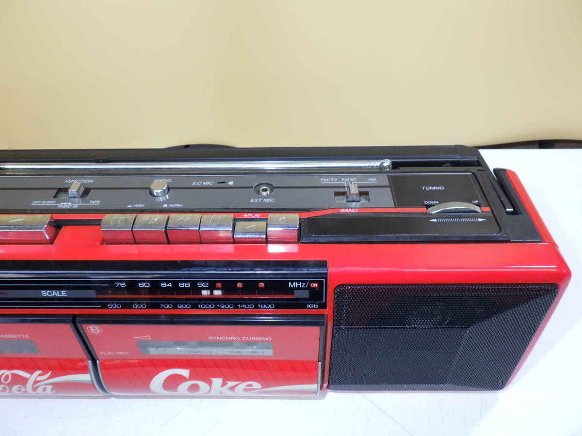TRC-938 昭和レトロ ラジカセ コカコーラ Wラジオカセット Coca Yahoo