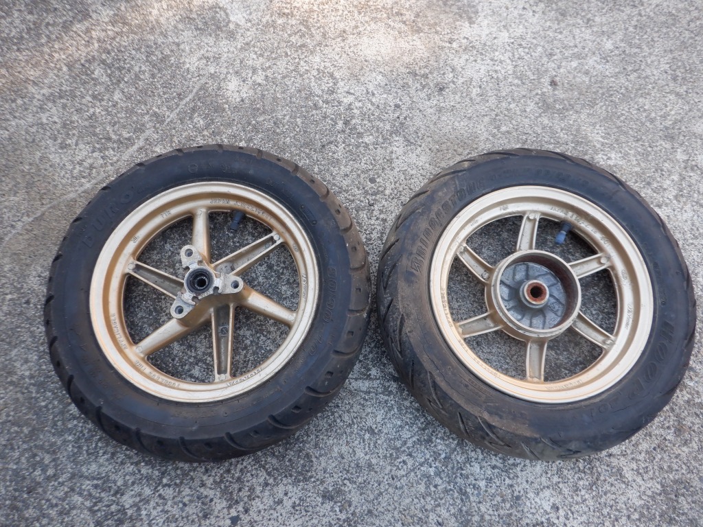 ライブディオZX DIO AF35 純正前後ホイール 金 A ホンダ ライブDIO ZX