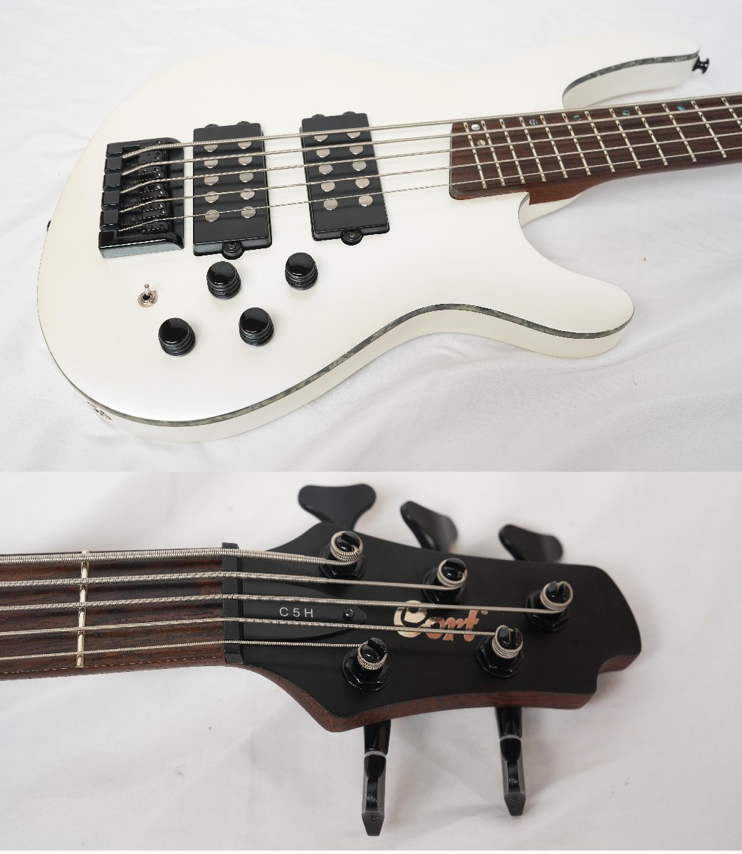 ☆Cort☆ArtisanSeries C5H 5弦ベース パールホワイト 美品 アクティブ 