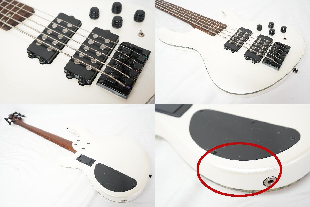 ☆Cort☆ArtisanSeries C5H 5弦ベース パールホワイト 美品 アクティブ 