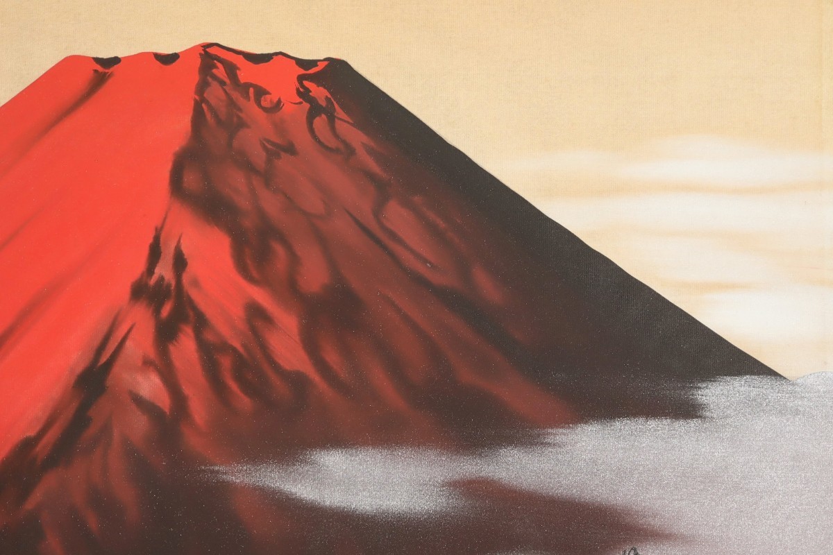 透明水彩画 原画 「コスモスの川辺」額縁付き F4サイズ 風景画 【公式