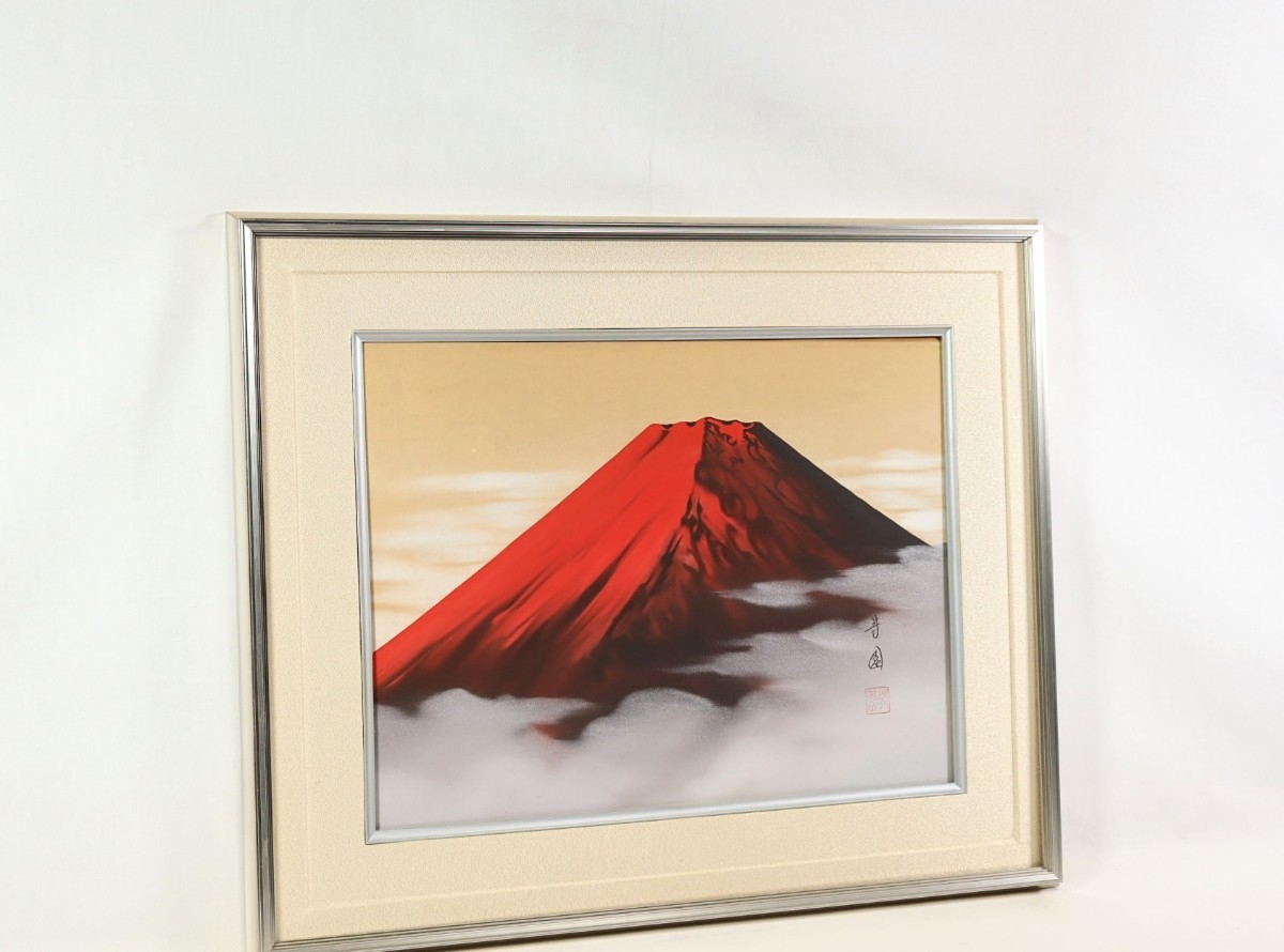 透明水彩画　原画　「コスモスの川辺」額縁付き　F4サイズ　風景画 透明水彩画 原画 「コスモスの川辺」額縁付き F4サイズ 風景画 【公式
