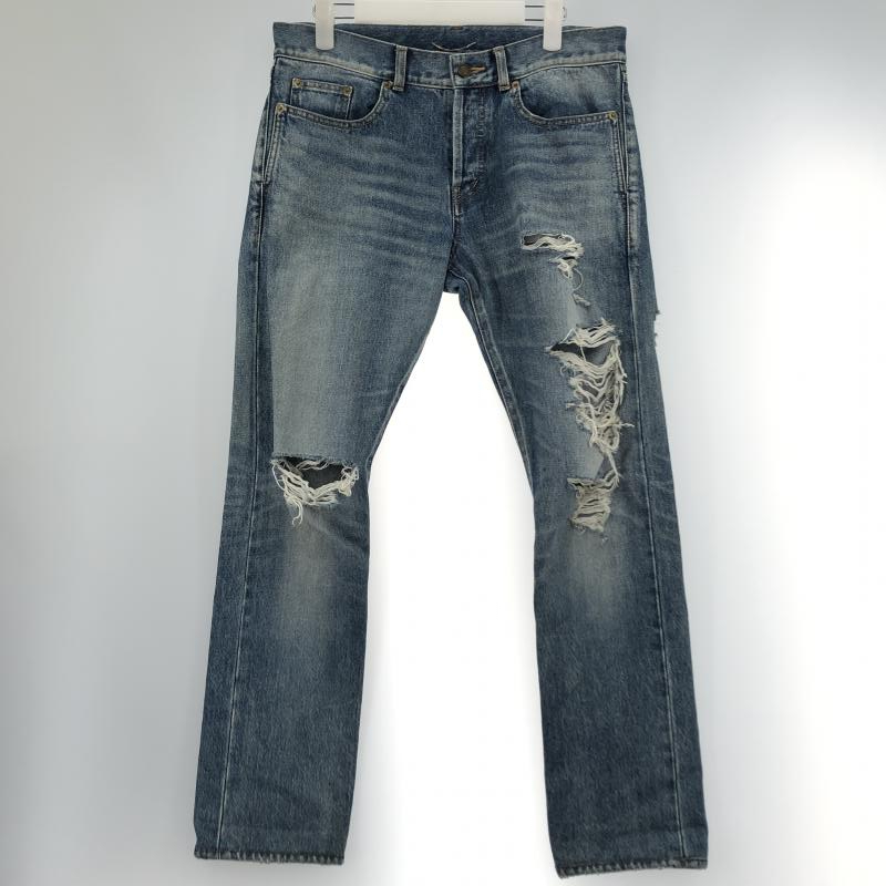【中古】SAINT LAURENT　ダメージデニム　サイズ31　サンローラン[240091319267]
