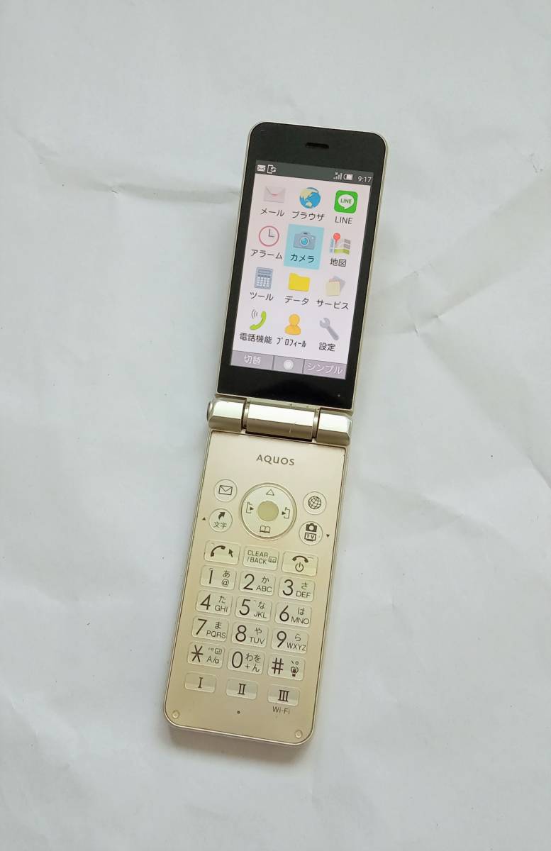 中古：美品】Softbank ガラホ SHARP AQUOS NP601SH 中古 AQUOS