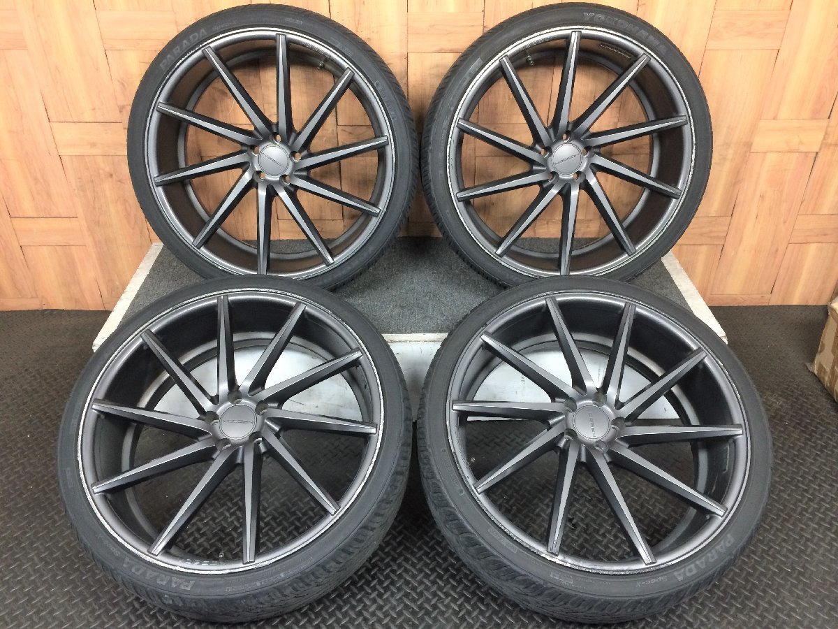 中古 VOSSEN CVT 22インチ 9J +38 PCD108 5H タイヤ付き4本 PARADA 265 