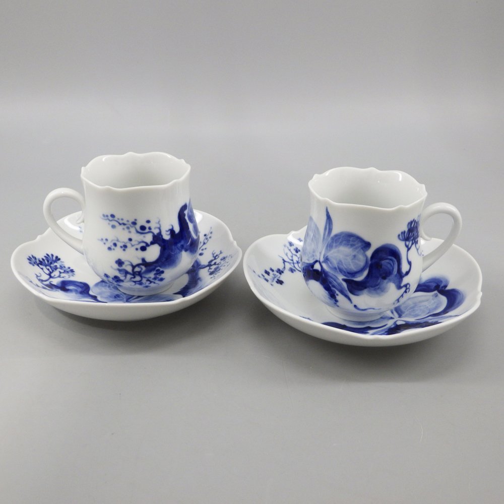  1円 Meissen マイセン 双剣 ブルーオーキッド カップ＆ソーサー ペア 陶磁器 テーブルウェア 洋食器 42-1858695 O商品(マイセン)｜売買されたオークション情報、yahooの商品情報をアーカイブ公開 - マイセン