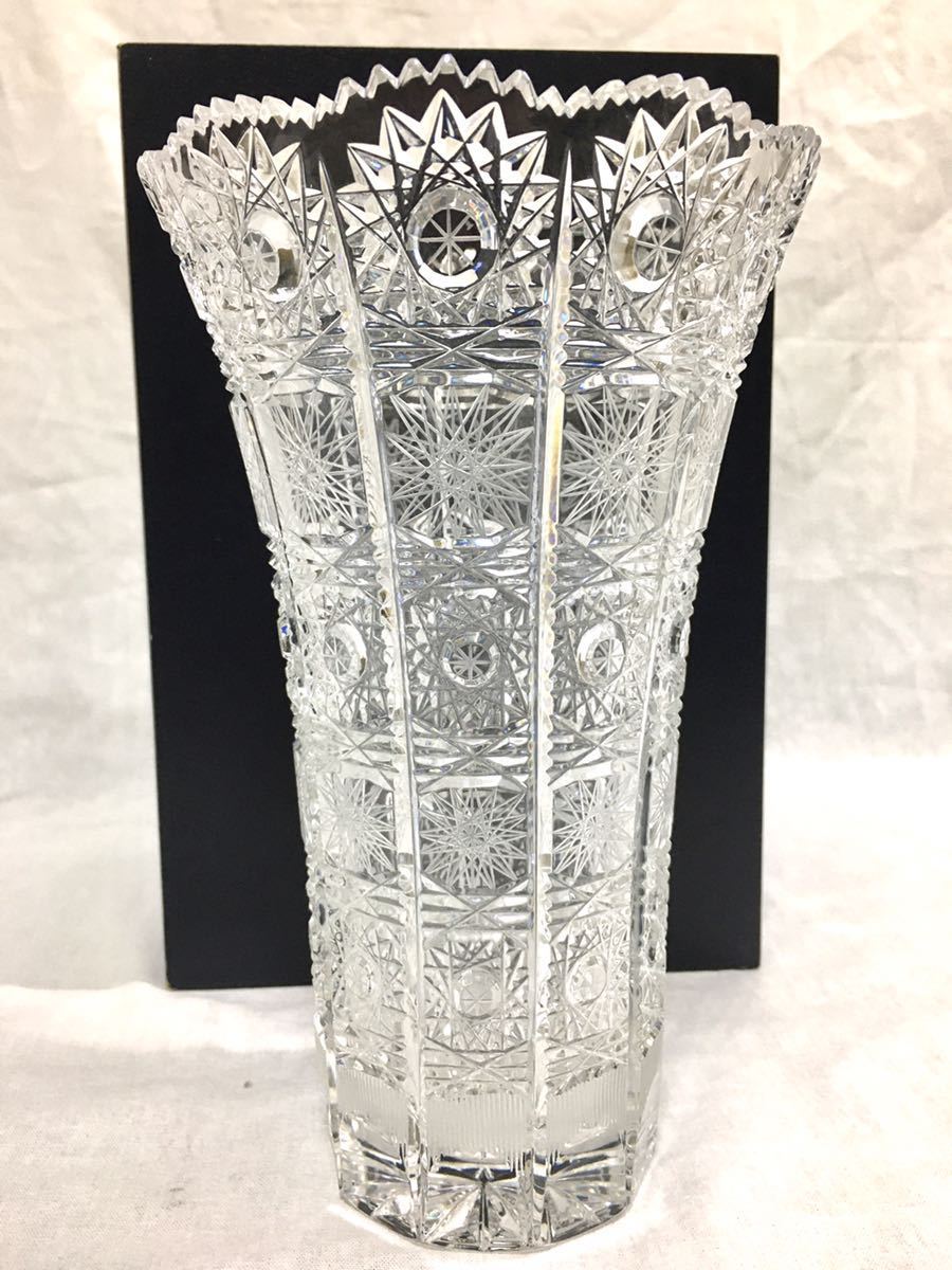 クリスタルガラス 花瓶 iwaki XANDRA/カガミクリスタル 2点セット