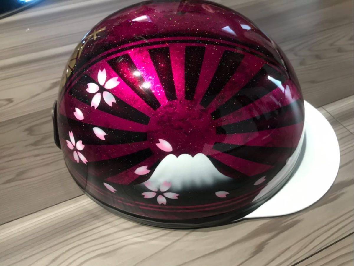 コルク半 カスタム 富士日章 3つボタン ブラックピンクブルー ラメ 桜