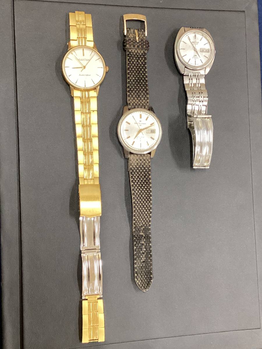 (No.1734 )【おまとめ】3点 時計 セイコー ロードマチック ステンレス スチール / スポーツマチック / クラウン 破損有 稼働品有り