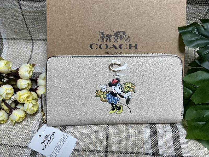 コーチ COACH 財布 長財布 100周年限定コレクション ミニーマウス アコーディオン ジップ ウォレット リジェネラティブ CH472 14番８