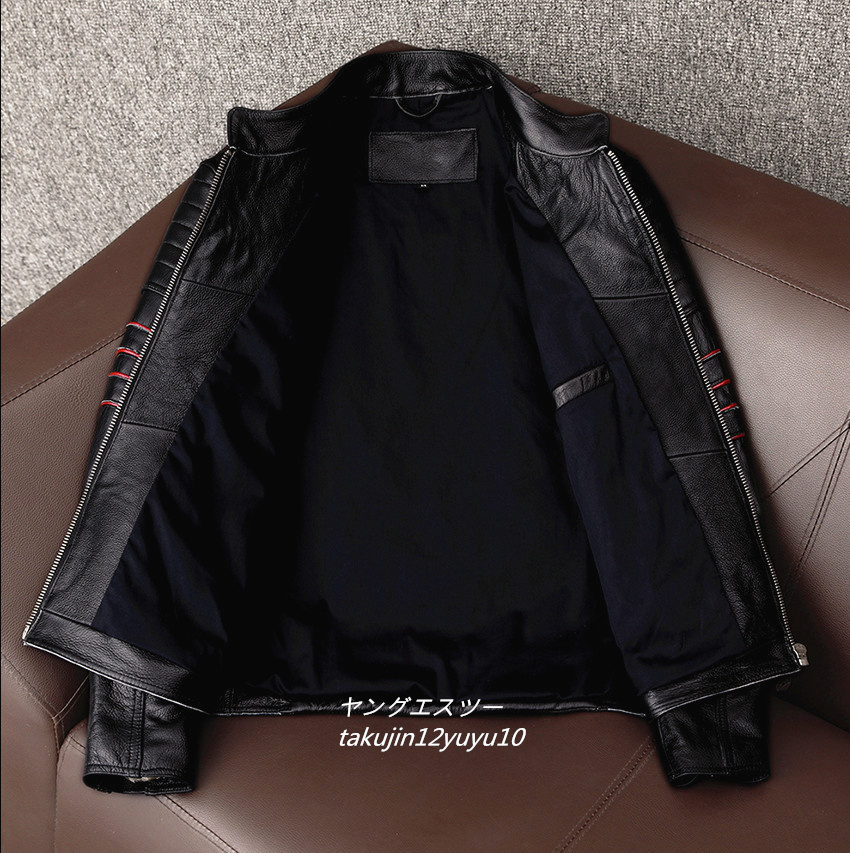 21万 最上級*ナッパ ライダース レザージャケット 新品 プレミアム 豪華刺繍 本革 バイクウェア 最高峰 イタリアンレザー 牛革 L レザージャケット 革 新品 最 ヴィンテージ本革 レザー