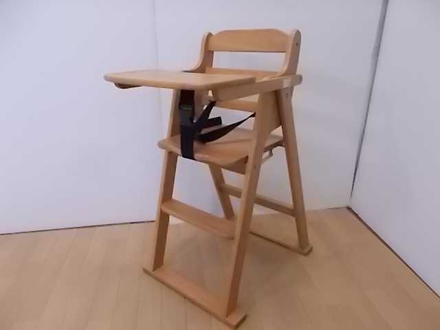 ＜WP444＞ハイチェア 木製 折り畳み ベビーチェア 不二貿易 イス いす 椅子 折りたたみ テーブル