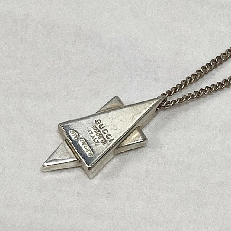 YA1H GUCCI グッチ スターオブ ダビデ 925 ネックレス 六芒星 