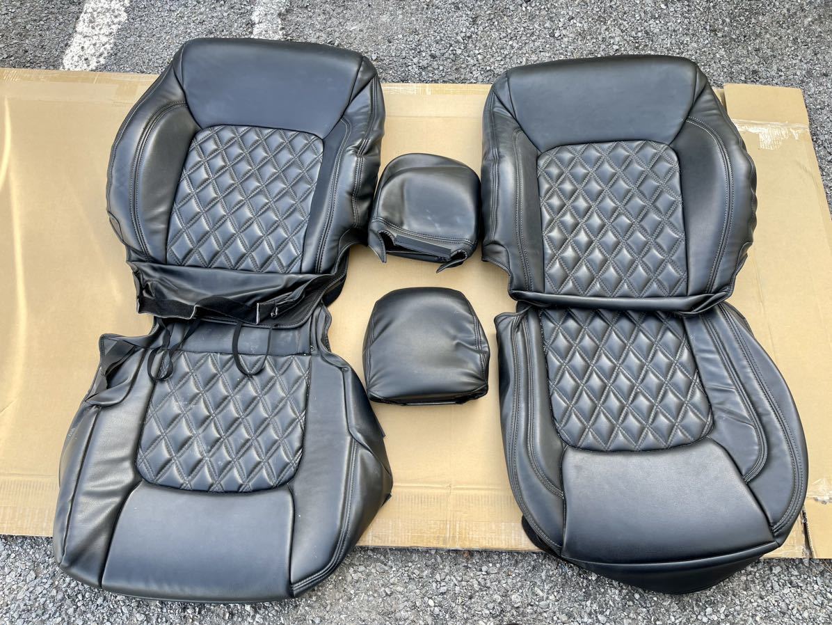 プリウスα DAA-ZVW41W シートカバー　社外品　5人乗りレザー シートカバー