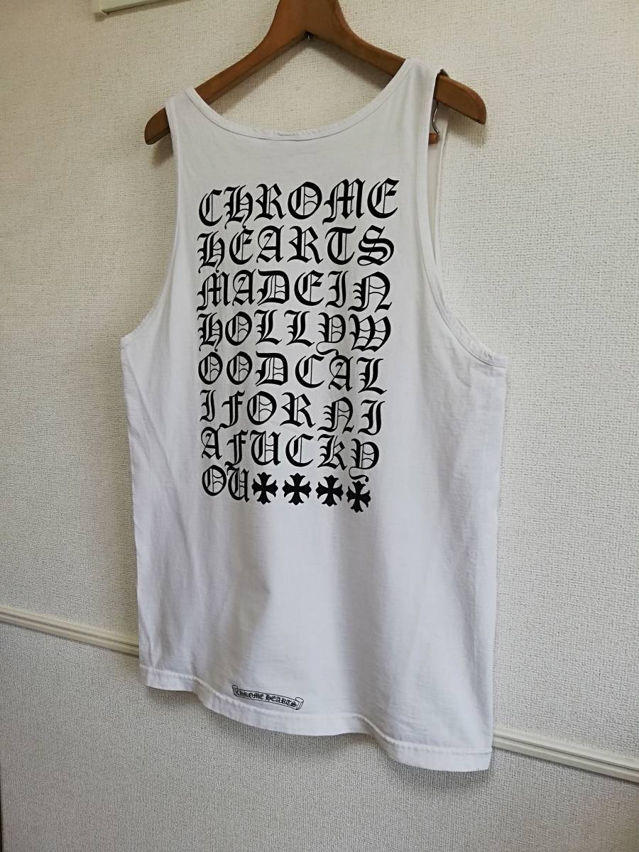 ★送料無料★クロムハーツ★タンクトップ★トップス★オールドイングリッシュ★クロス★ホースシュー★ホワイト★