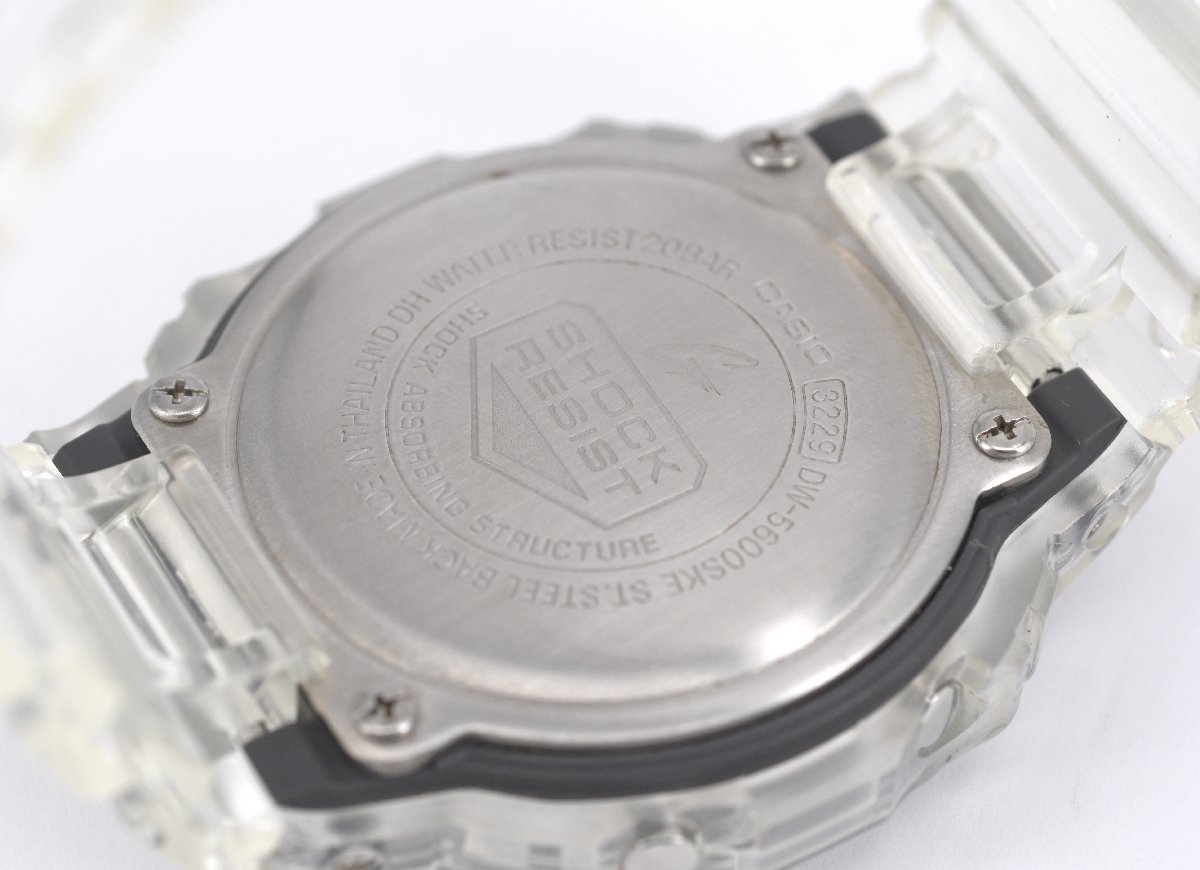 極美品] 稼働品【CASIO】カシオ G-SHOCK DW-5600SKE-7JF スケルトン 