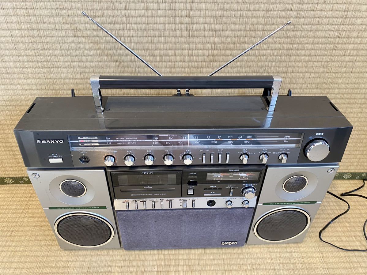 動作品SANYO サンヨーWカセットデッキMR-WU4 昭和レトロビンテージ