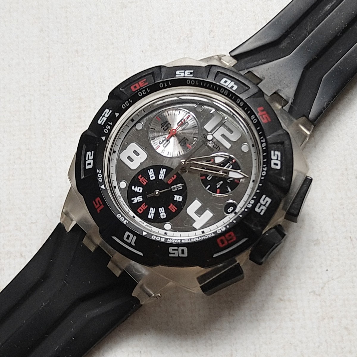 稼働品 Swatch CHRONO クロノ Plastic - Legendary Eagle（SUIK400 