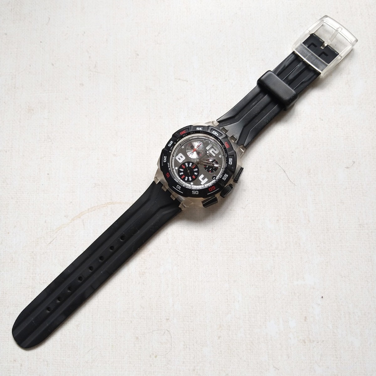 稼働品 Swatch CHRONO クロノ Plastic - Legendary Eagle（SUIK400）