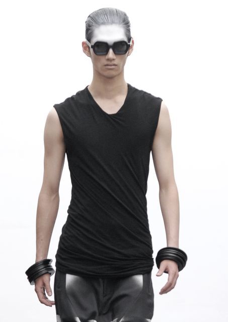 希少14SS定価19800円 JULIUS ユリウス ghost シャーリング カットソー NILoS ニルズ 2 黒 / rickowens drkshdw Yohji Yamamoto Viridi-anne