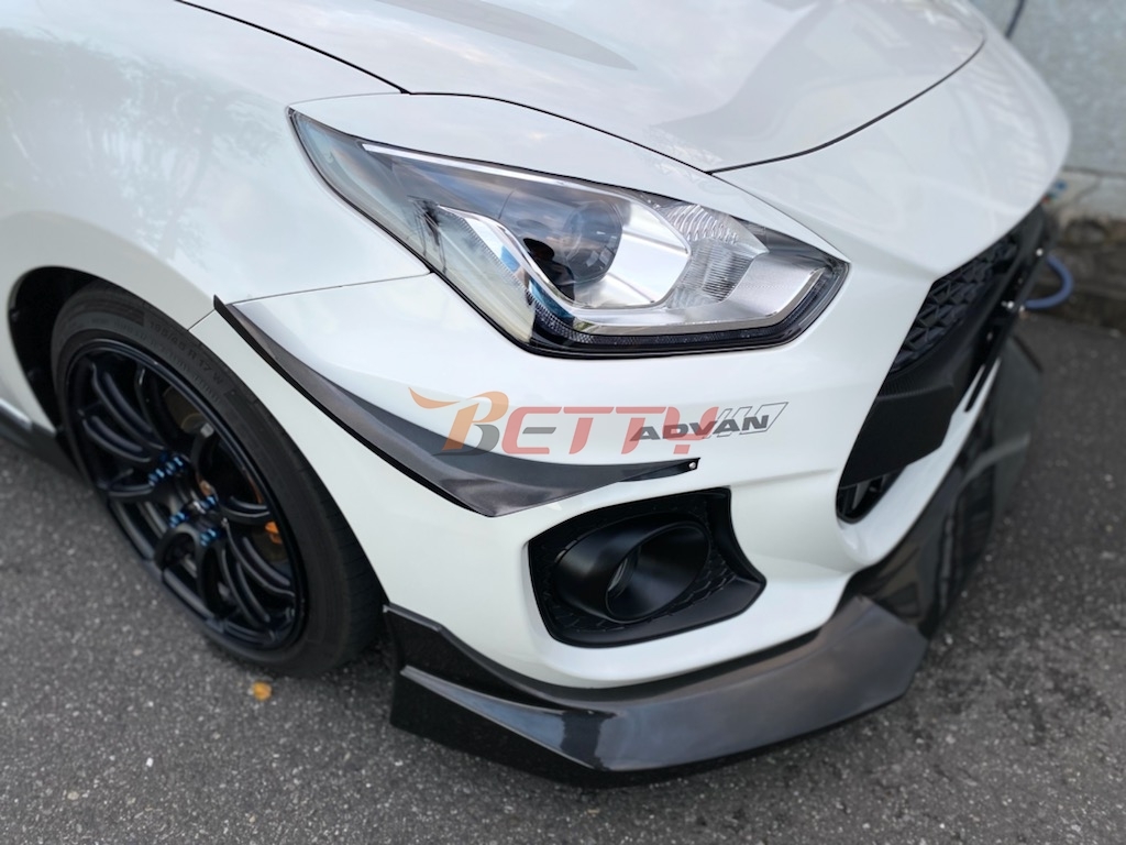 【即納品】#ZVR塗装済 スズキ ZC33S スイフトスポーツ アイライン 左右 ABS製 ピュアホワイト ZC13S，ZC53S，ZD53S，ZD83S，ZC83S，ZC43S B @