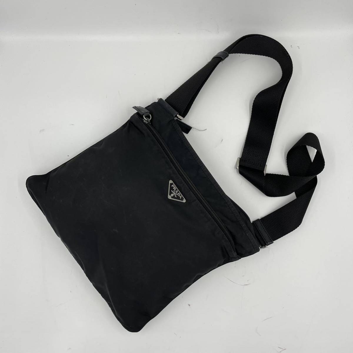 1円 極美品 PRADA プラダ ショルダーバッグ 斜めがけ プラダナイロン 
