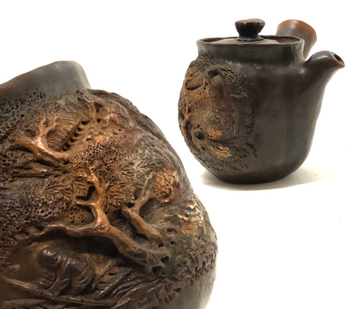 日本美術　姫路幻　鷺脚焼　中川鷺脚造　茶道具　茶器　急須　時代急須 日本美術 姫路幻 鷺脚焼 中川鷺脚造 茶道具 茶器 急須 時代急須