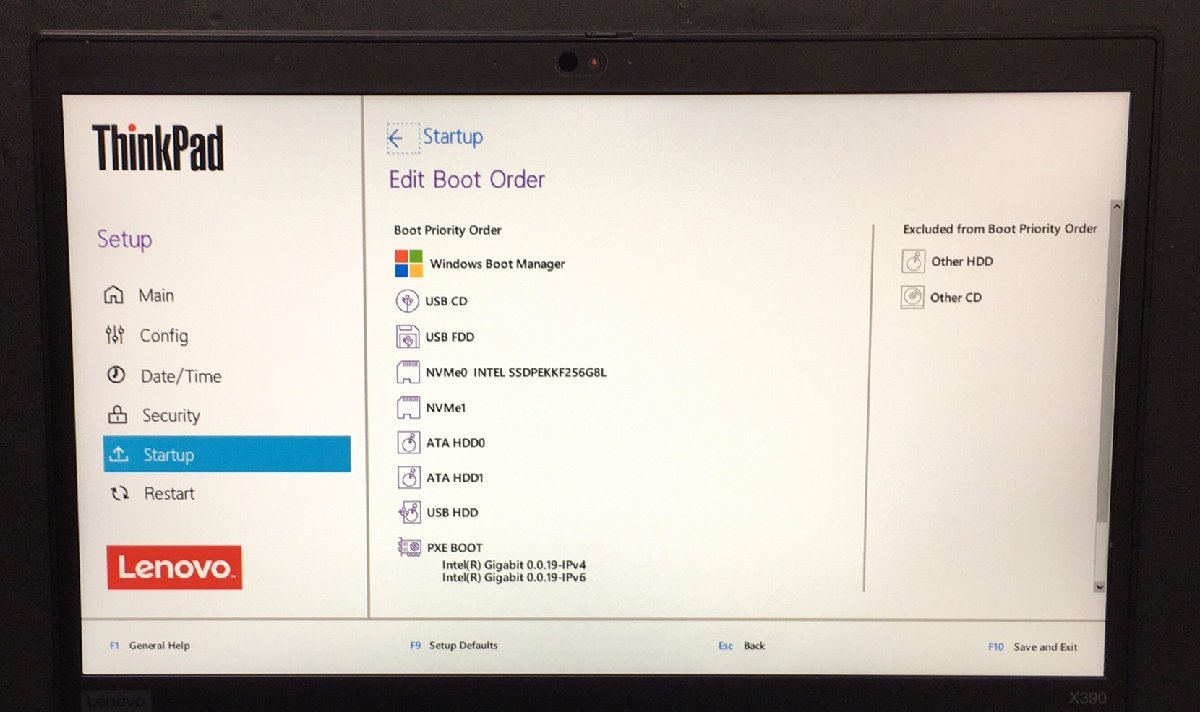 1円～ □ジャンク LENOVO ThinkPad X390 / 第8世代 / Core i5 8365U