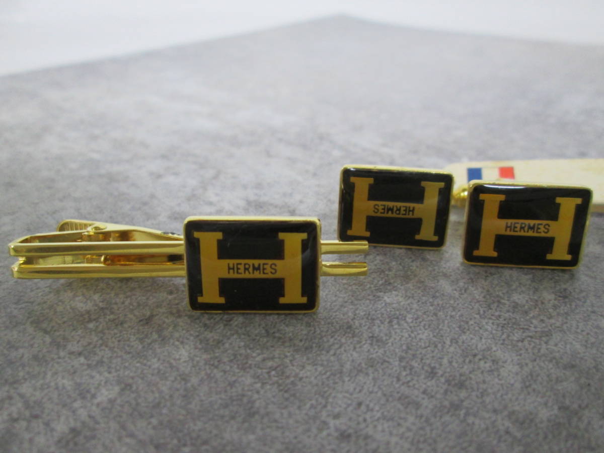 0424n S604】HERMES エルメス ネクタイピン カフスボタン セット
