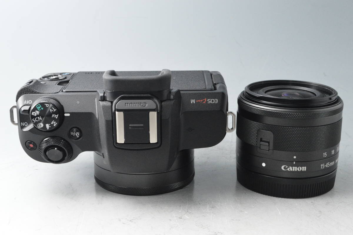 買取 通販 #9705【美品】 Canon キヤノン EOS Kiss M ダブルレンズキット ブラック