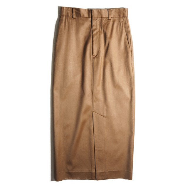K3630f27　▼ATON エイトン▼　ウール ロングタイトスカート ブラウン 01/S ロングスカート ウールスカート マキシ丈 春秋