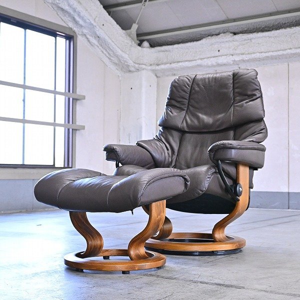 ◇展示品◇ Ekornes エコーネス Reno レノ 本革 ストレスレスチェア