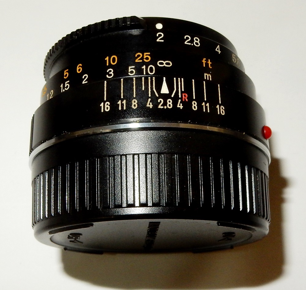 中古】MINOLTA M-ROKKOR 40mm F2 ライカMマウント 付属品 キャップ フード