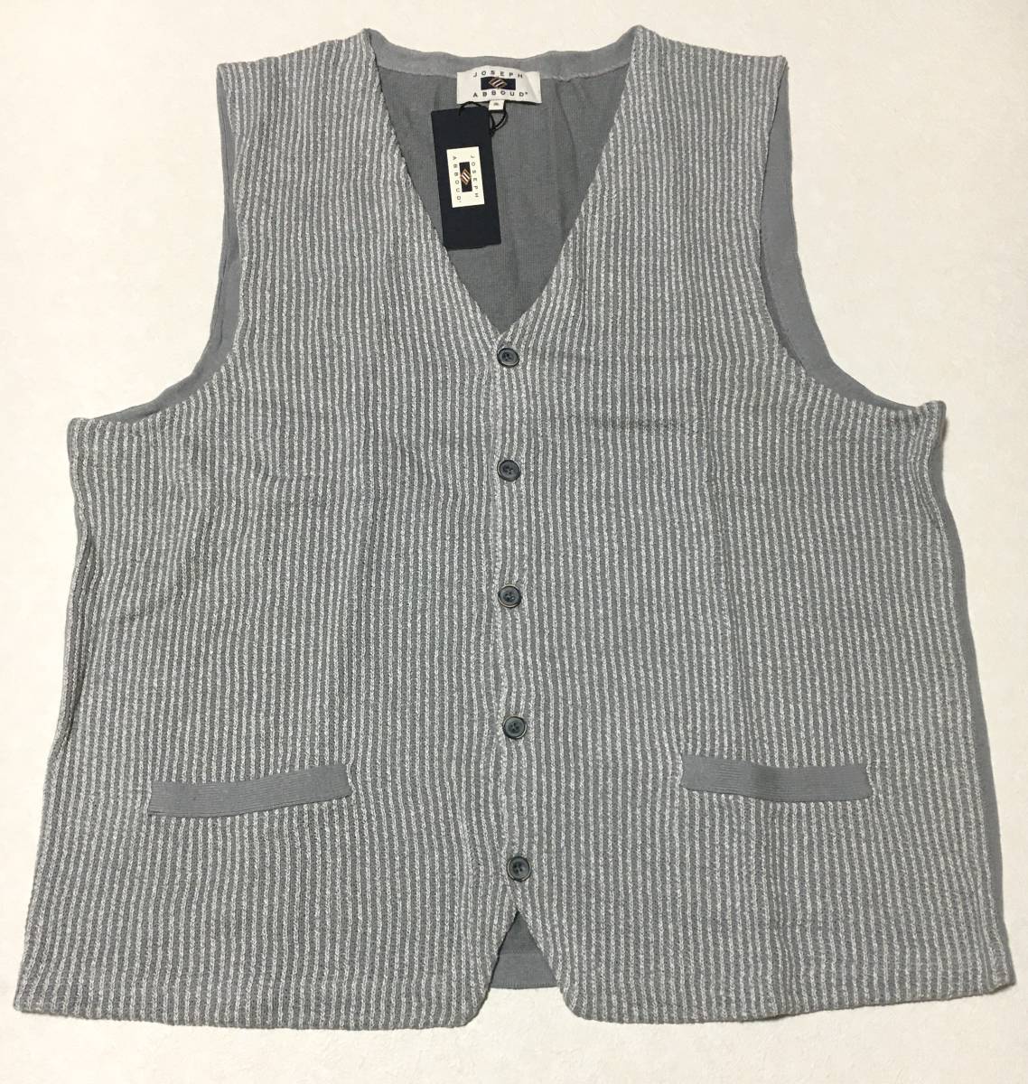 JOSEPH ABBOUD　前開きベスト ジレ　和紙　3L　春夏　オンワード　定価23.100円