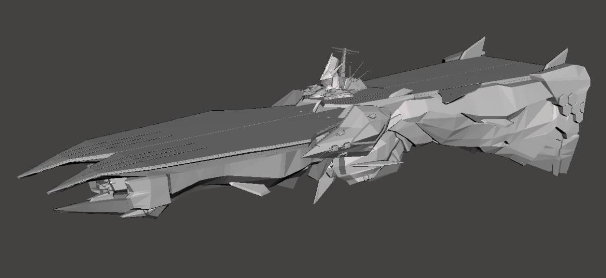 1/8000 バトル25 バトル級可変ステルス攻撃宇宙空母 3Dプリント 未組立