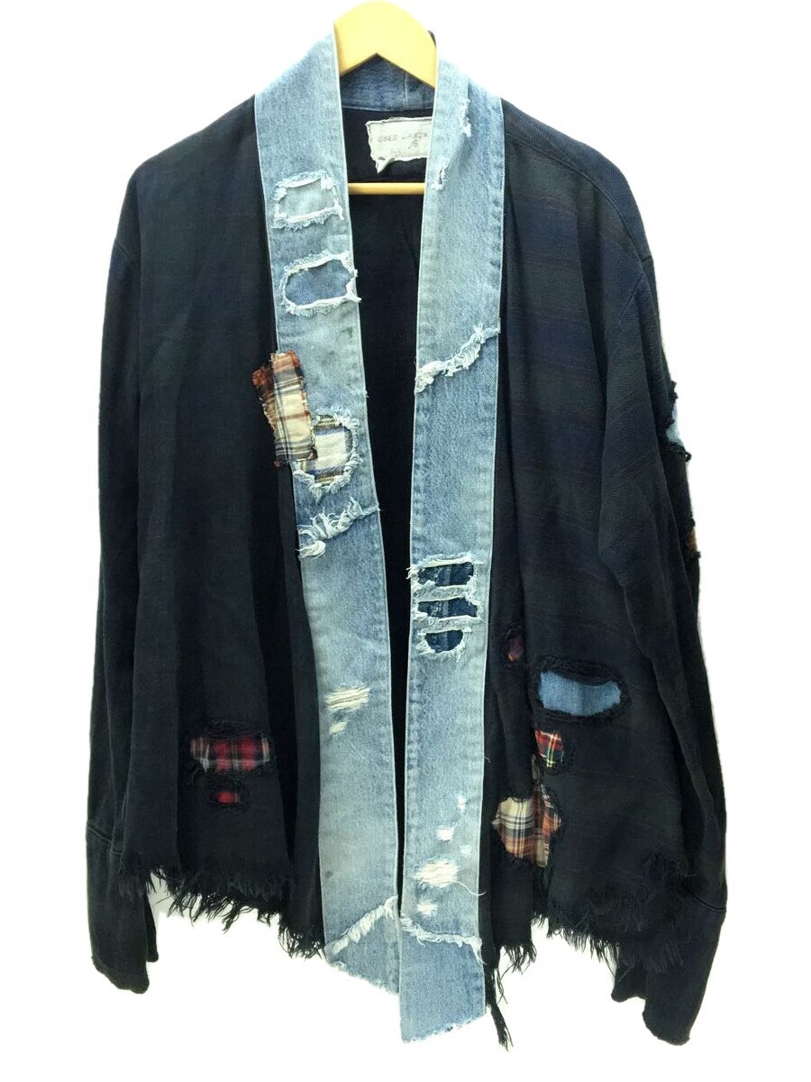 GREG LAUREN◇グレッグローレン/ジャケット/3/コットン/ネイビー/plaid 